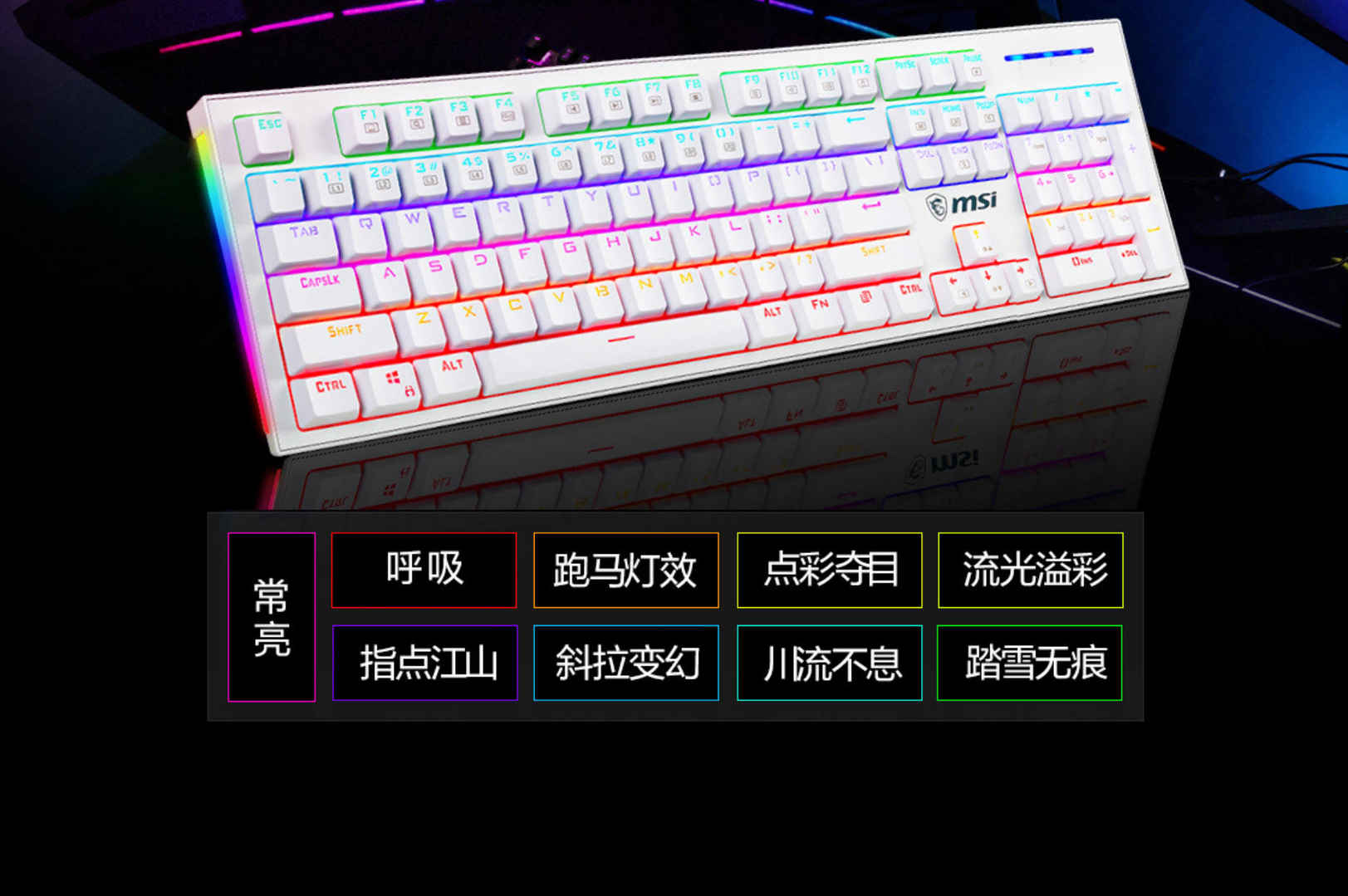 百元小怪兽！按键寿命5000万次，微星GK50Z Mini 87键游戏键盘